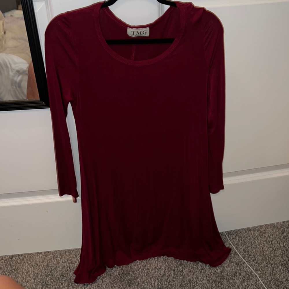 Red t-shirt dress